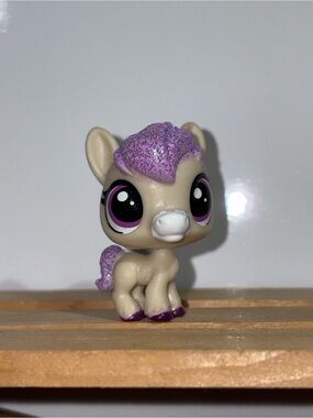 Mini LPS Purple Glitter Donkey Horse #270
